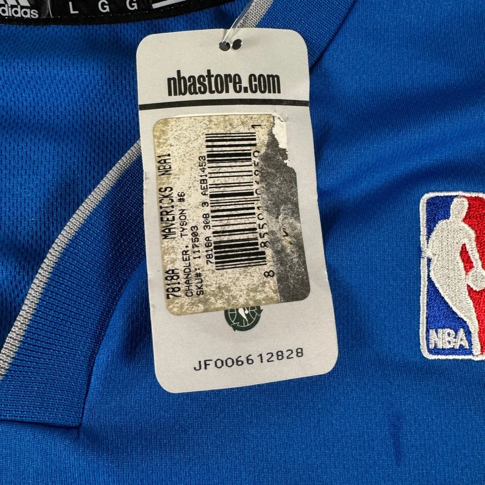 Adidas Dallas Mavericks Tyson Chandler 6 NBA Jersey Blue Mens Large NWT
